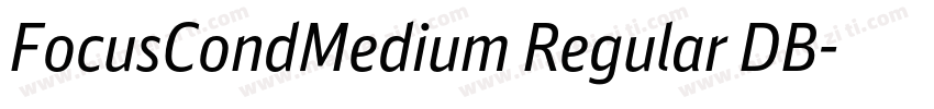 FocusCondMedium Regular DB字体转换